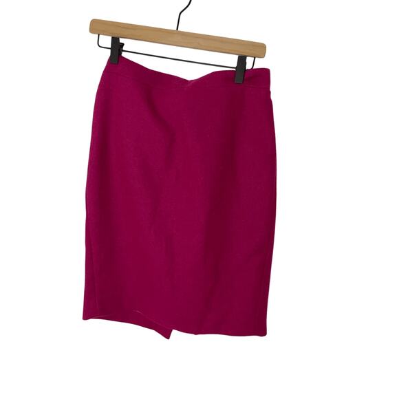 J. Crew Women's Pencil Office Skirt Wool Barbie Wicked Pink Sz 2 Girly Career - Picture 2 of 5